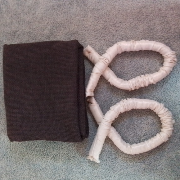 Allen+Roth Woven Brown Black Out Curtain with cream tiebacks. - Picture 10 of 12